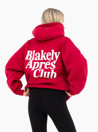 Saskia Oversized Hoodie - Cherry Red