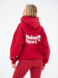 Motion Oversized Hoodie - Cherry Red