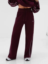 Apex Pro Wide Leg Sweatpants - Dark Cherry