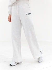 Heritage Wide Leg Sweatpants - Marl White