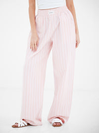 Elena Stripe Trousers - Light Pink