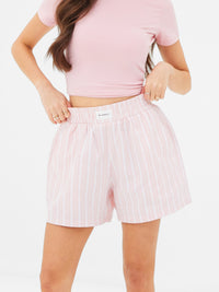 Elena Stripe Shorts - Light Pink