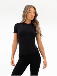 Lucia Baby Tee - Black