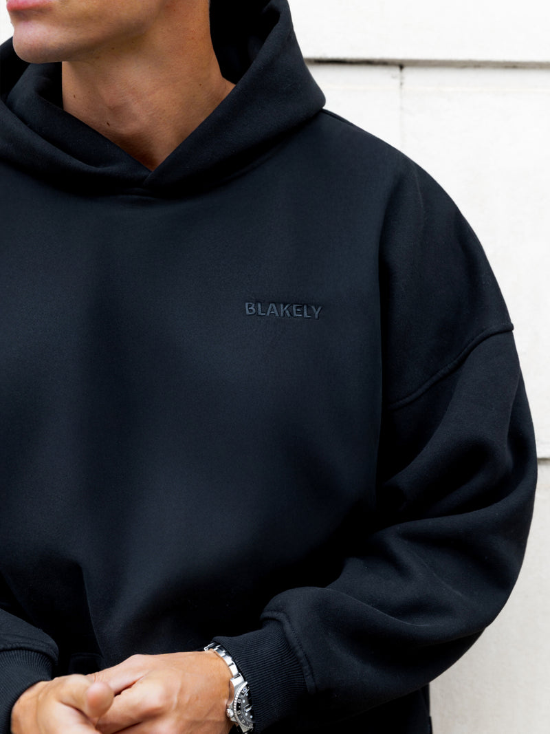 Rhys Relaxed Hoodie - Black