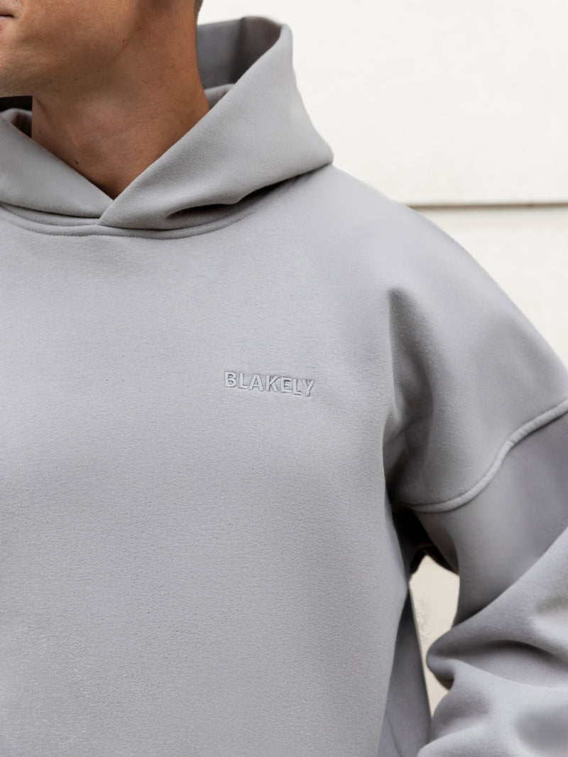 Rhys Relaxed Hoodie - Mid Grey