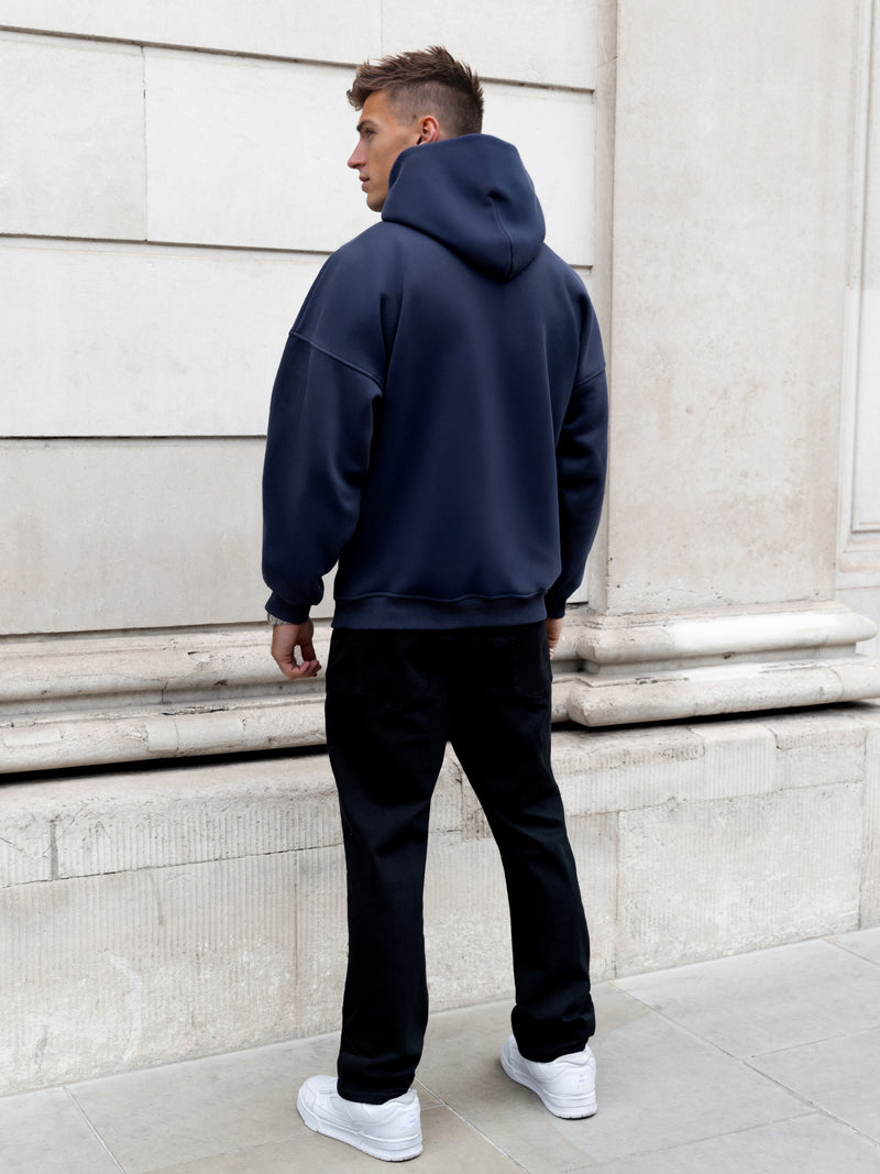 Rhys Relaxed Hoodie - True Navy