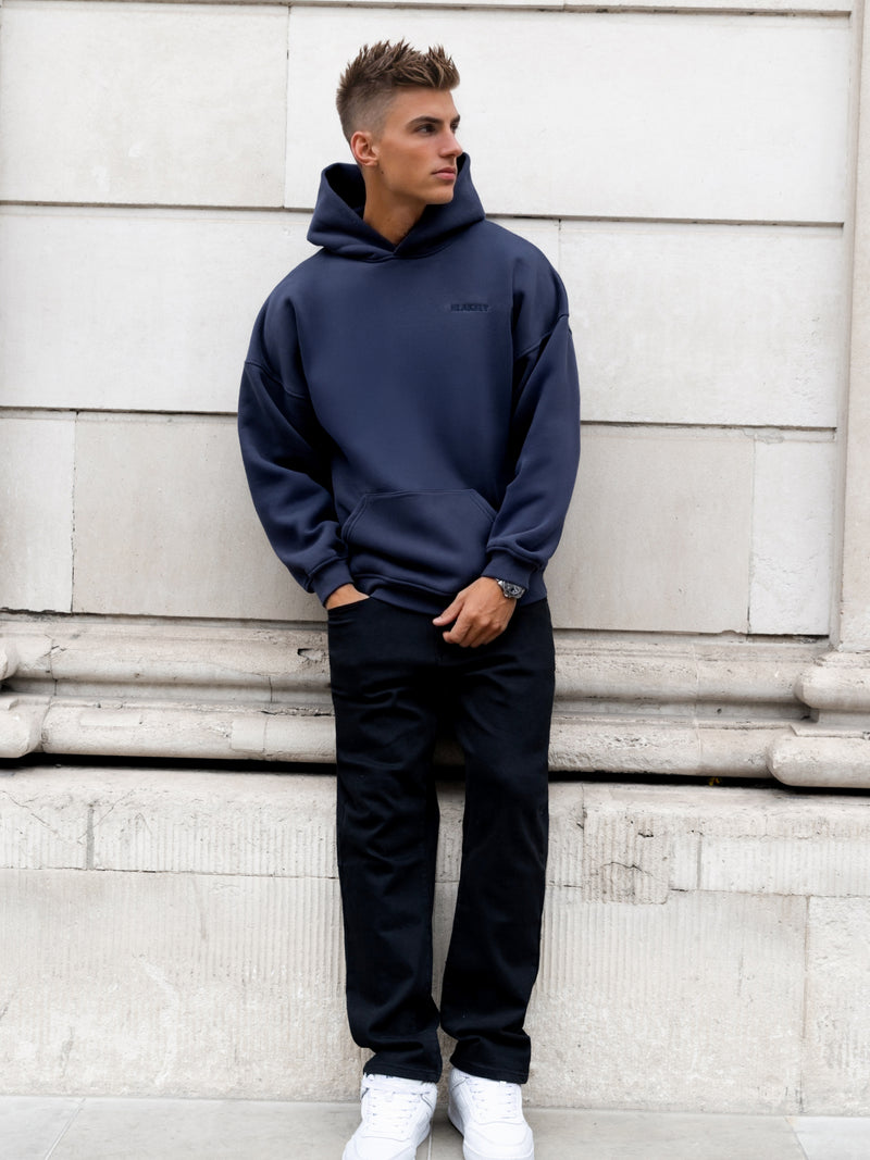 Rhys Relaxed Hoodie - True Navy