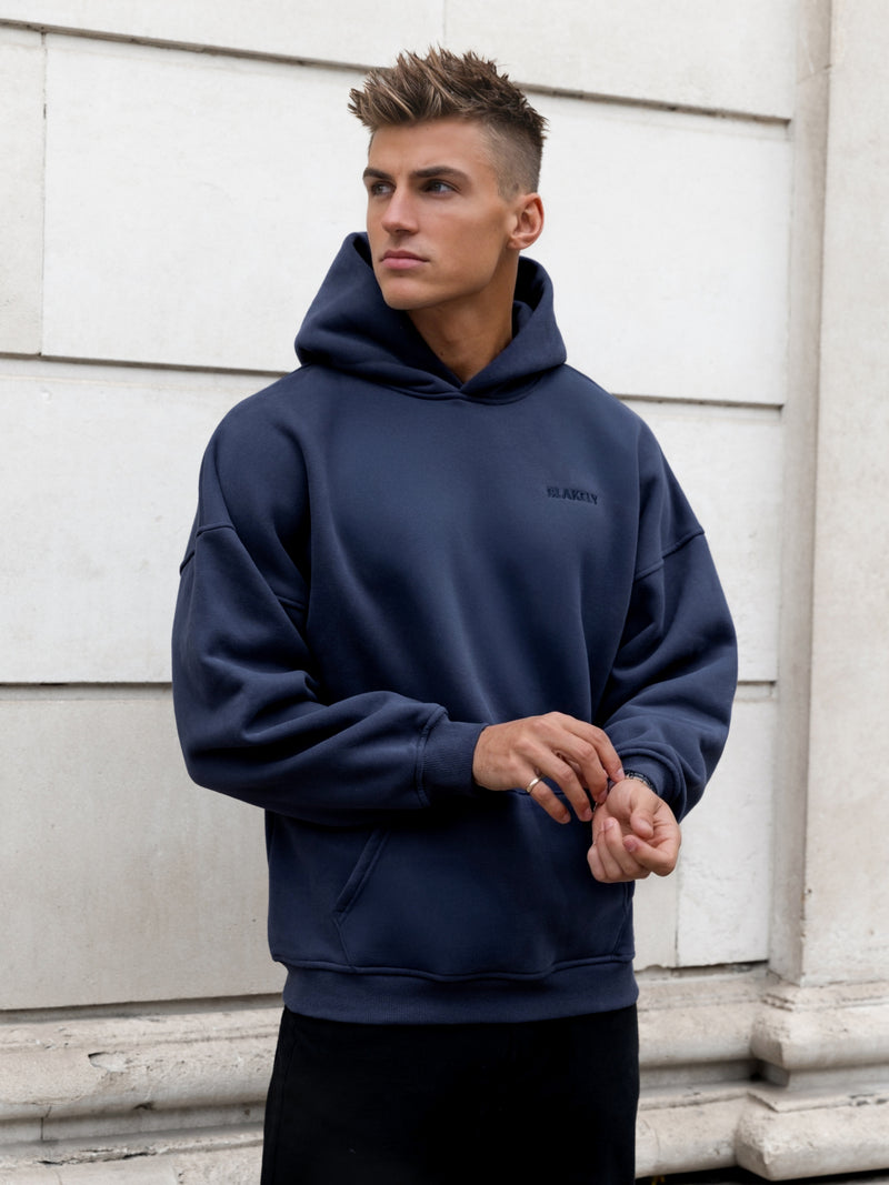 Rhys Relaxed Hoodie - True Navy