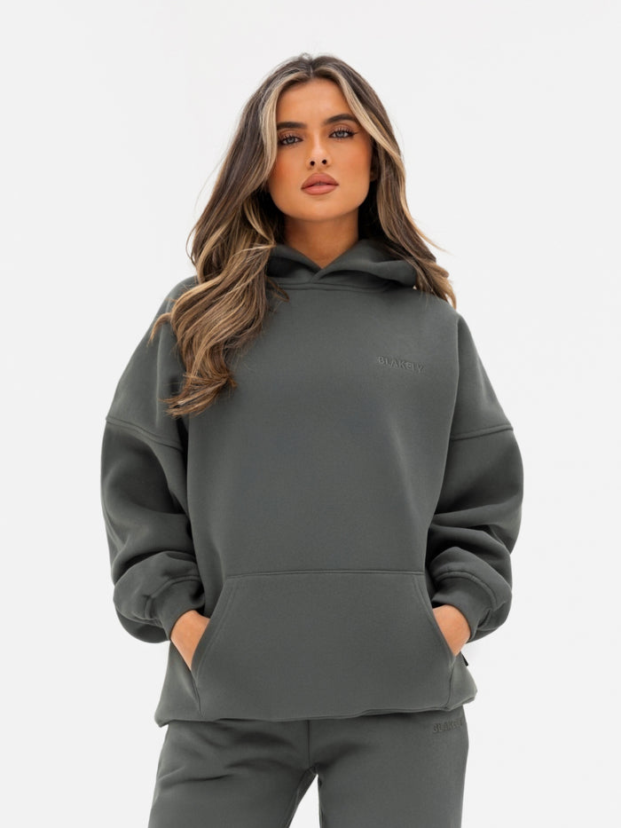 Isla Oversized Hoodie - Khaki Grey