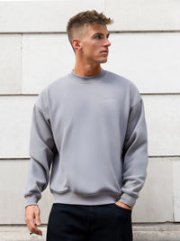 Rhys Relaxed Jumper - Mid Grey