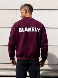Declan Relaxed Jumper - Burgundy