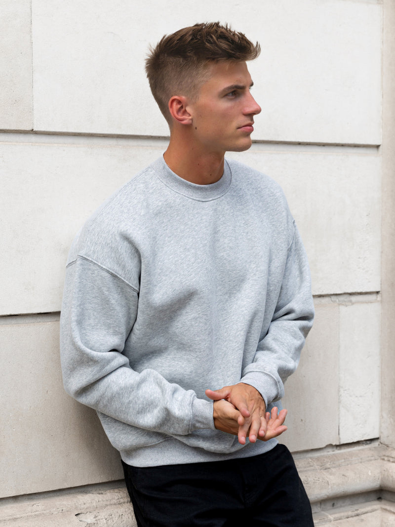 Declan Relaxed Jumper - Marl Grey
