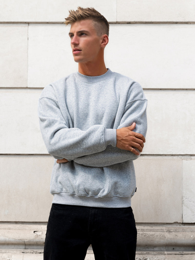 Declan Relaxed Jumper - Marl Grey