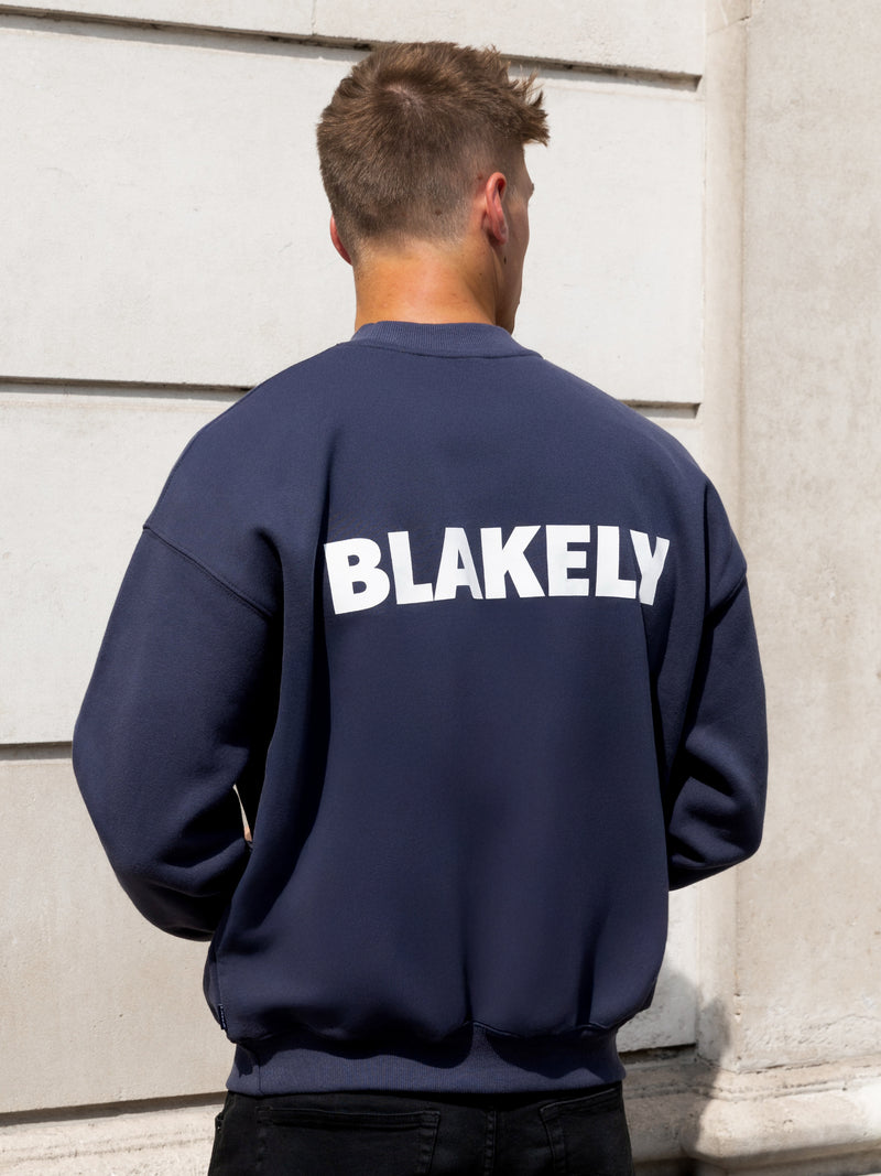 Declan Relaxed Jumper - True Navy