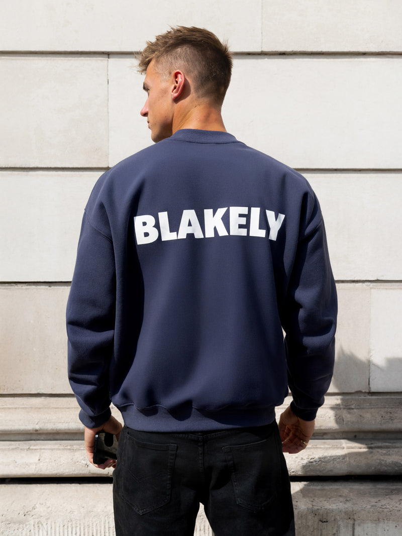 Declan Relaxed Jumper - True Navy