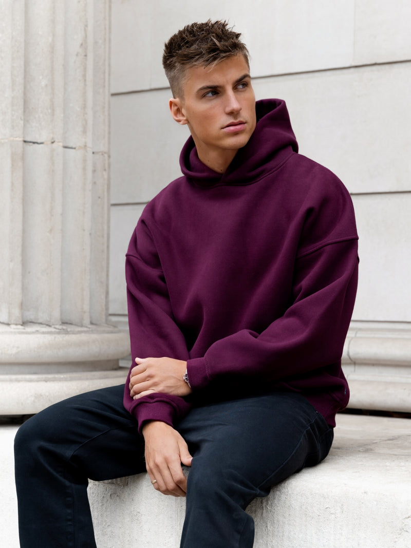 Declan Relaxed Hoodie - Burgundy