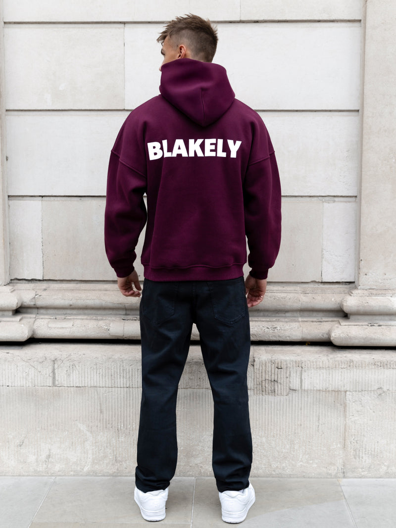 Declan Relaxed Hoodie - Burgundy