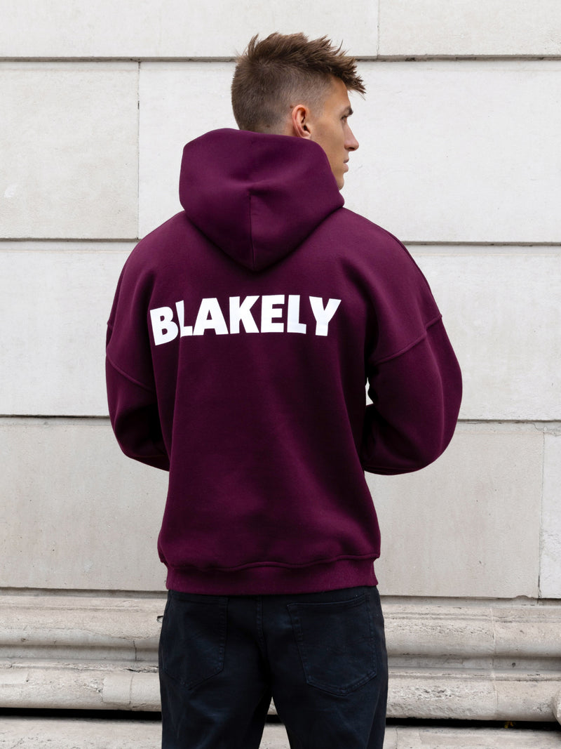 Declan Relaxed Hoodie - Burgundy