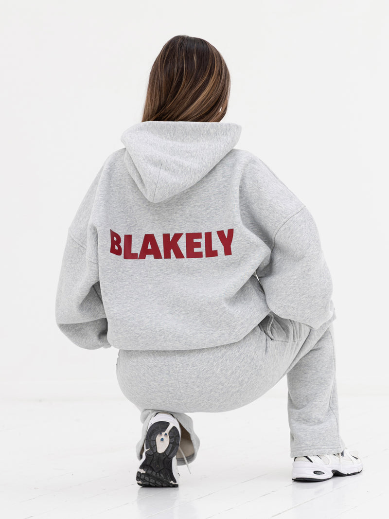 Kayla Oversized Hoodie - Marl Grey