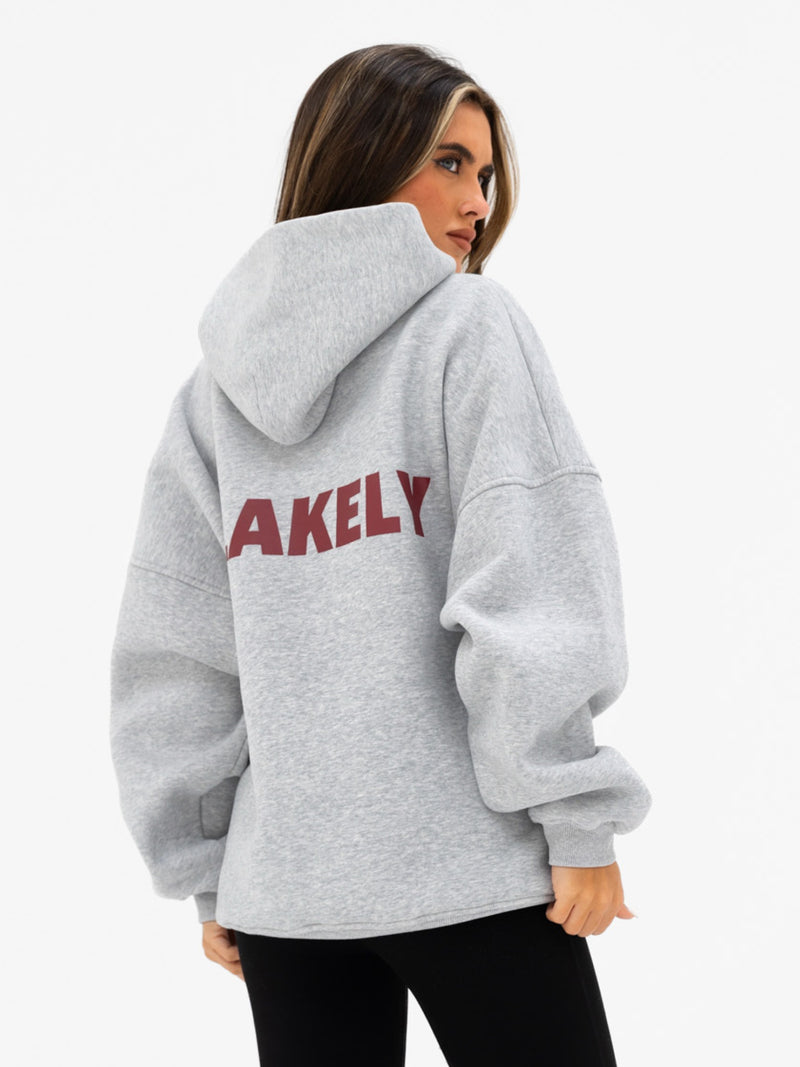 Kayla Oversized Hoodie - Marl Grey
