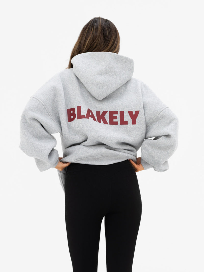 Kayla Oversized Hoodie - Marl Grey