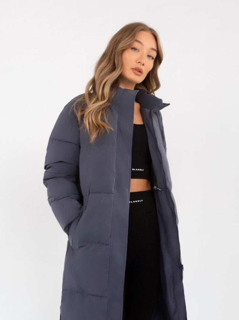 Ultimate Longline Puffer Coat - Midnight Blue