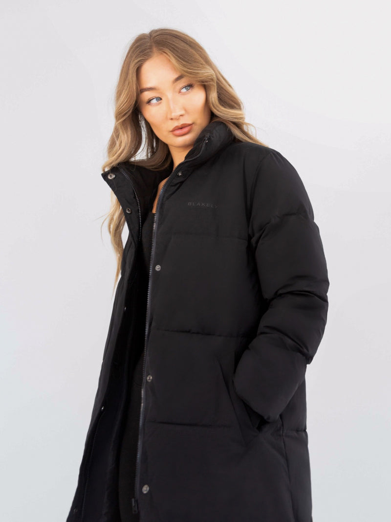 Ultimate Longline Puffer Coat - Black