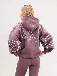 Embroidered Isabel Oversized Hoodie - Washed Plum