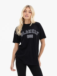 Alexis Chain Stitch Oversized T-Shirt - Black