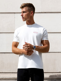Austin Relaxed Script T-Shirt - Flat White