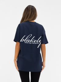Georgia Oversized T-Shirt - True Navy