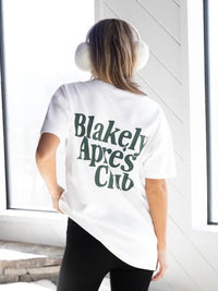 Saskia Oversized T-Shirt - Flat White & Dark Green