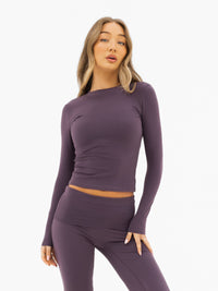 Lucia Long Sleeve Top - Plum
