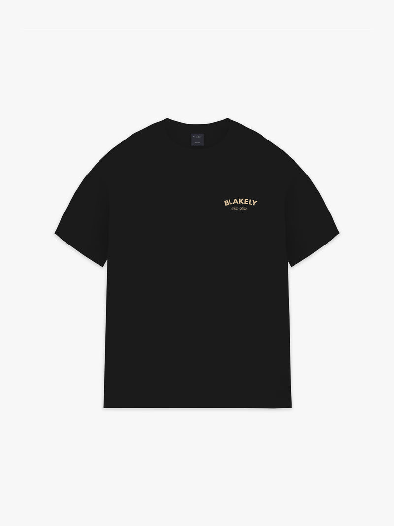 Crest Relaxed T-Shirt - Black & Tan
