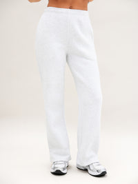 Isabel Wide Leg Sweatpants - Marl White