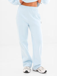 Isabel Wide Leg Sweatpants - Baby Blue