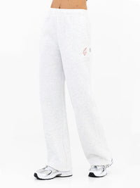 Esme Wide Leg Sweatpants - Marl White