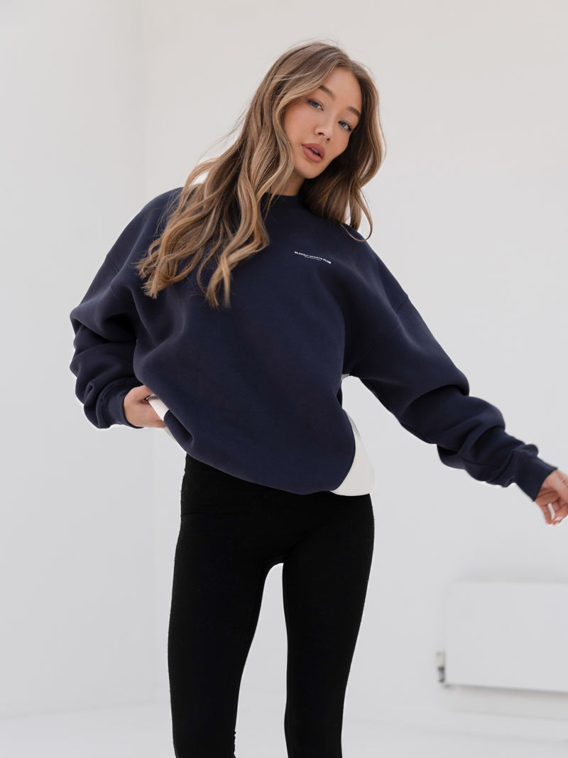 Panel Oversized Jumper - True Navy