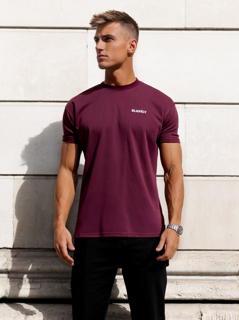 Rhys Relaxed T-Shirt - Burgundy