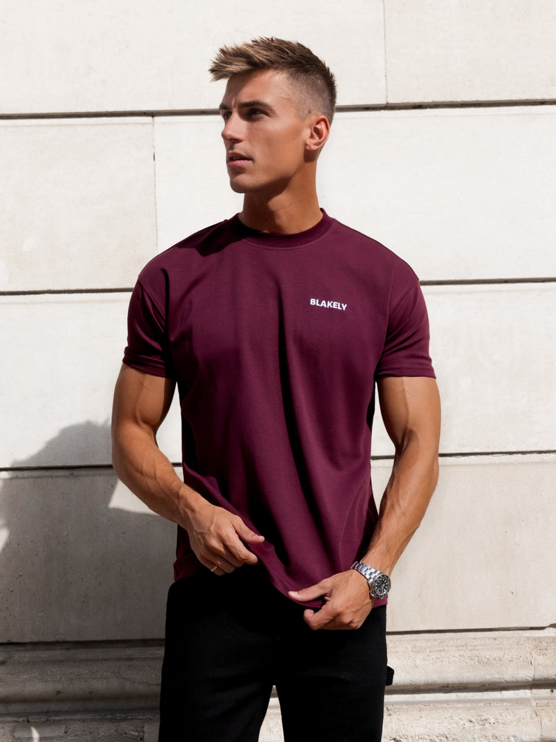 Rhys Relaxed T-Shirt - Burgundy