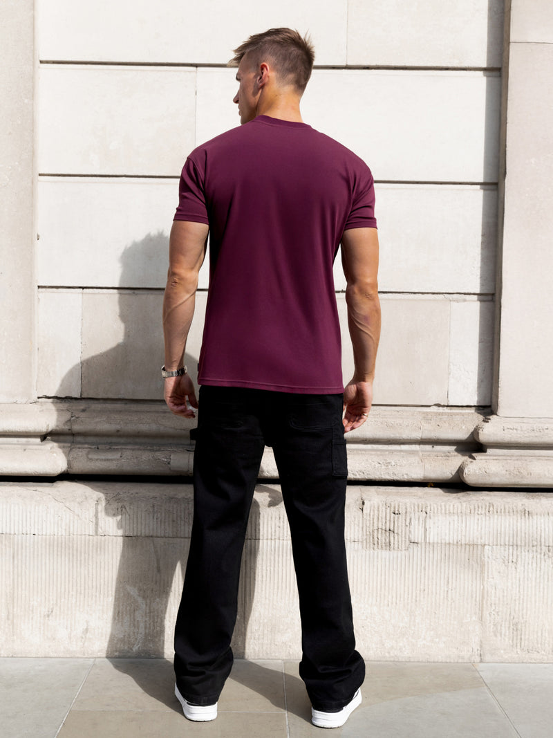 Raife Relaxed T-Shirt - Burgundy