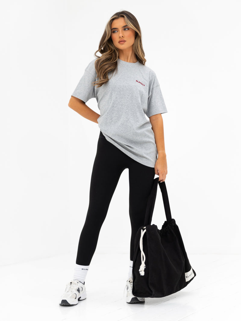 Isla Oversized T-Shirt - Marl Grey