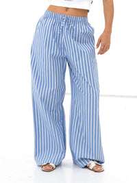Kiara Stripe Trousers - Blue