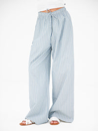 Elodie Stripe Trousers - Teal