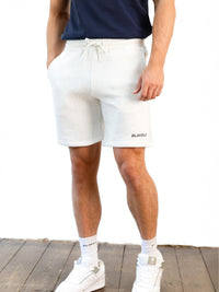 Italic Relaxed Jogger Shorts - Marl White