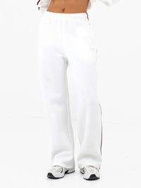 Jada Wide Leg Sweatpants - Flat White