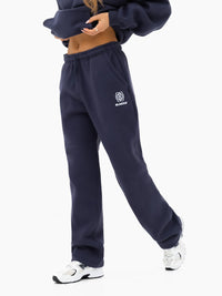 Iris Wide Leg Sweatpants - True Navy