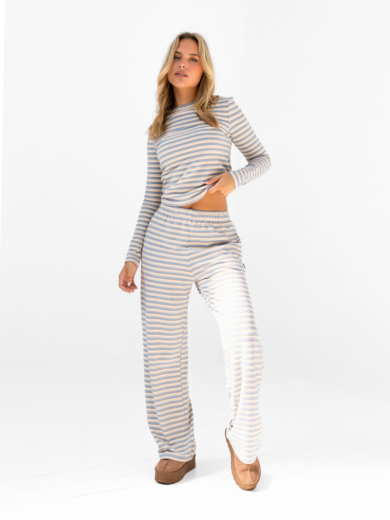 Sadie Stripe Top - Baby Blue Stripe