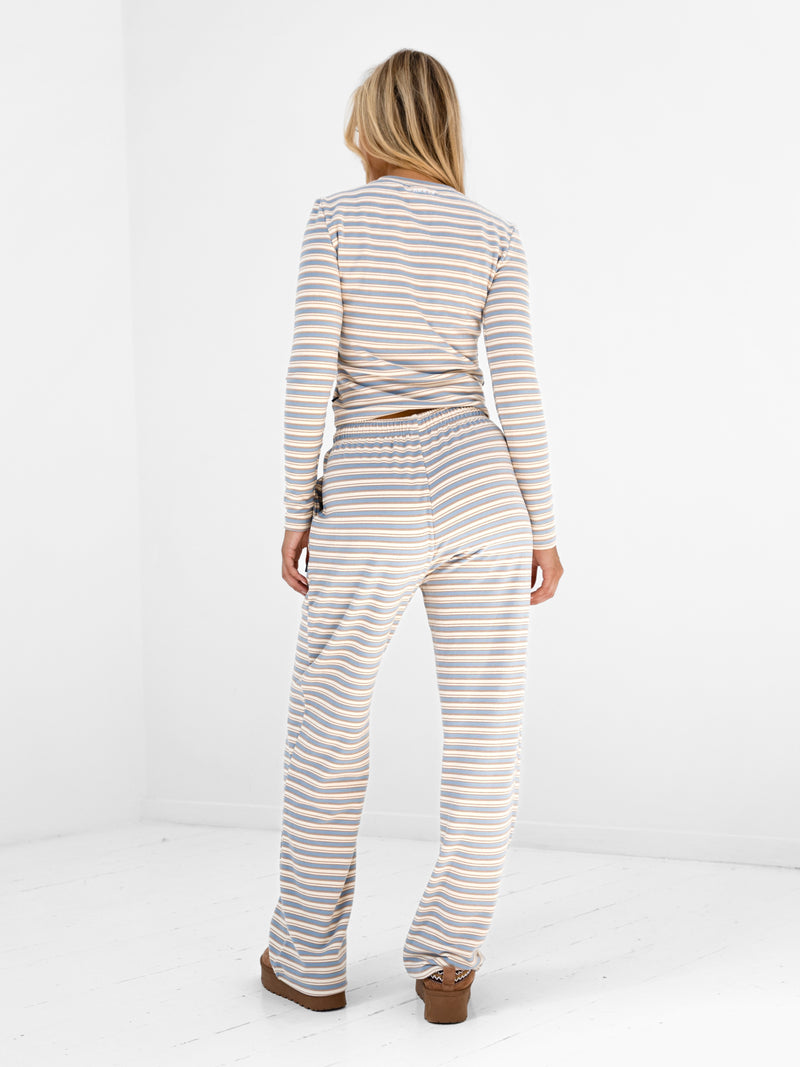 Sadie Stripe Trousers - Baby Blue Stripe