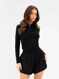 SculptForm Long Sleeve Top - Black